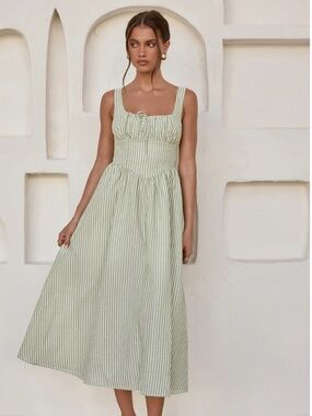 Fortunate One Reasons Why Midi Dress Sage